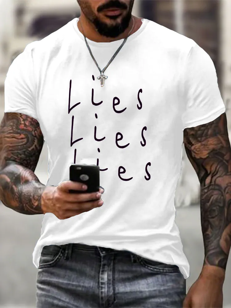 Crew Neck Morgan Wallen Lies Lies Lies T-Shirt