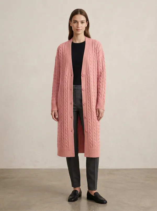 Women's Heritage Inspired Cable Knit Knit Cardigan