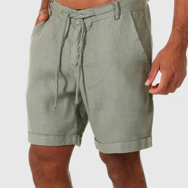 Men's Linen Drawstring Tailored Shorts
