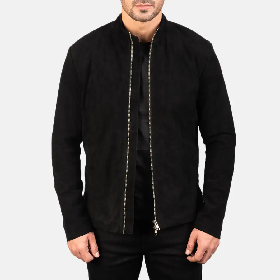 Men's Rugged Biker Suede Jacket