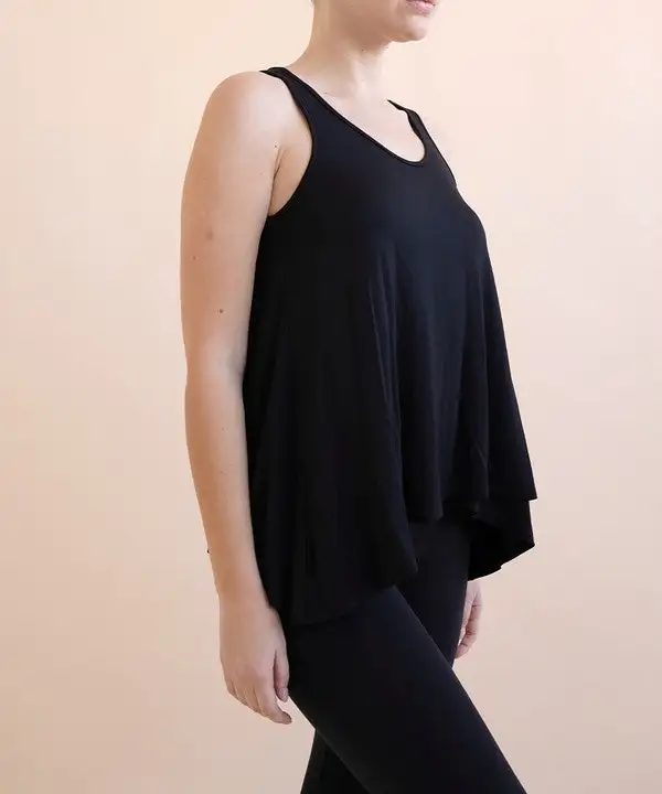Bamboo Flared Tank Top