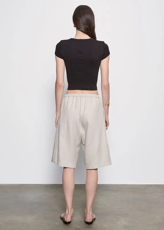 Baby Cropped Tee Black