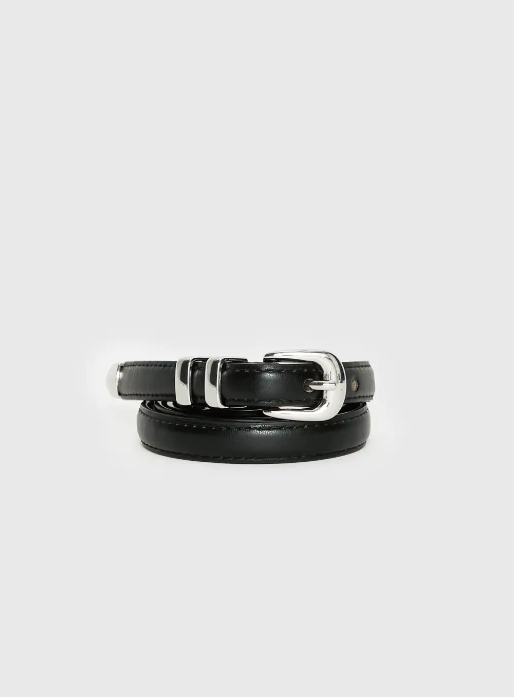 Refined Buckle Slim Belt