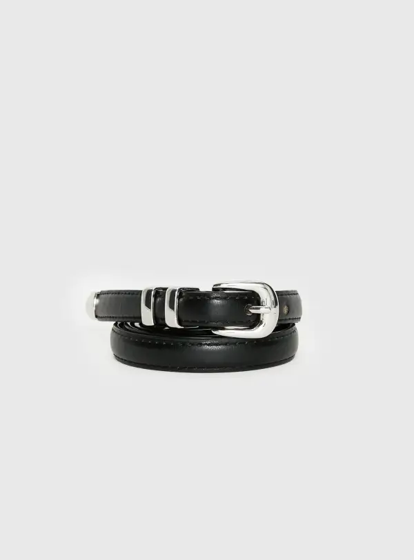 Refined Buckle Slim Belt