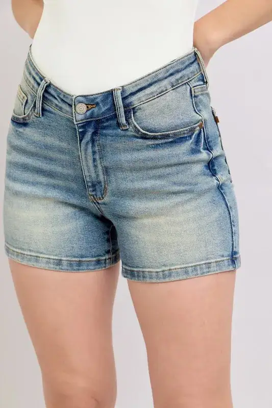 Front Vintage Wash Shorts