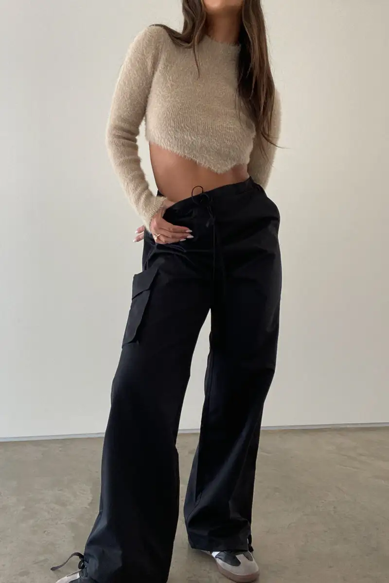 Oversized Nylon Cargo Pants