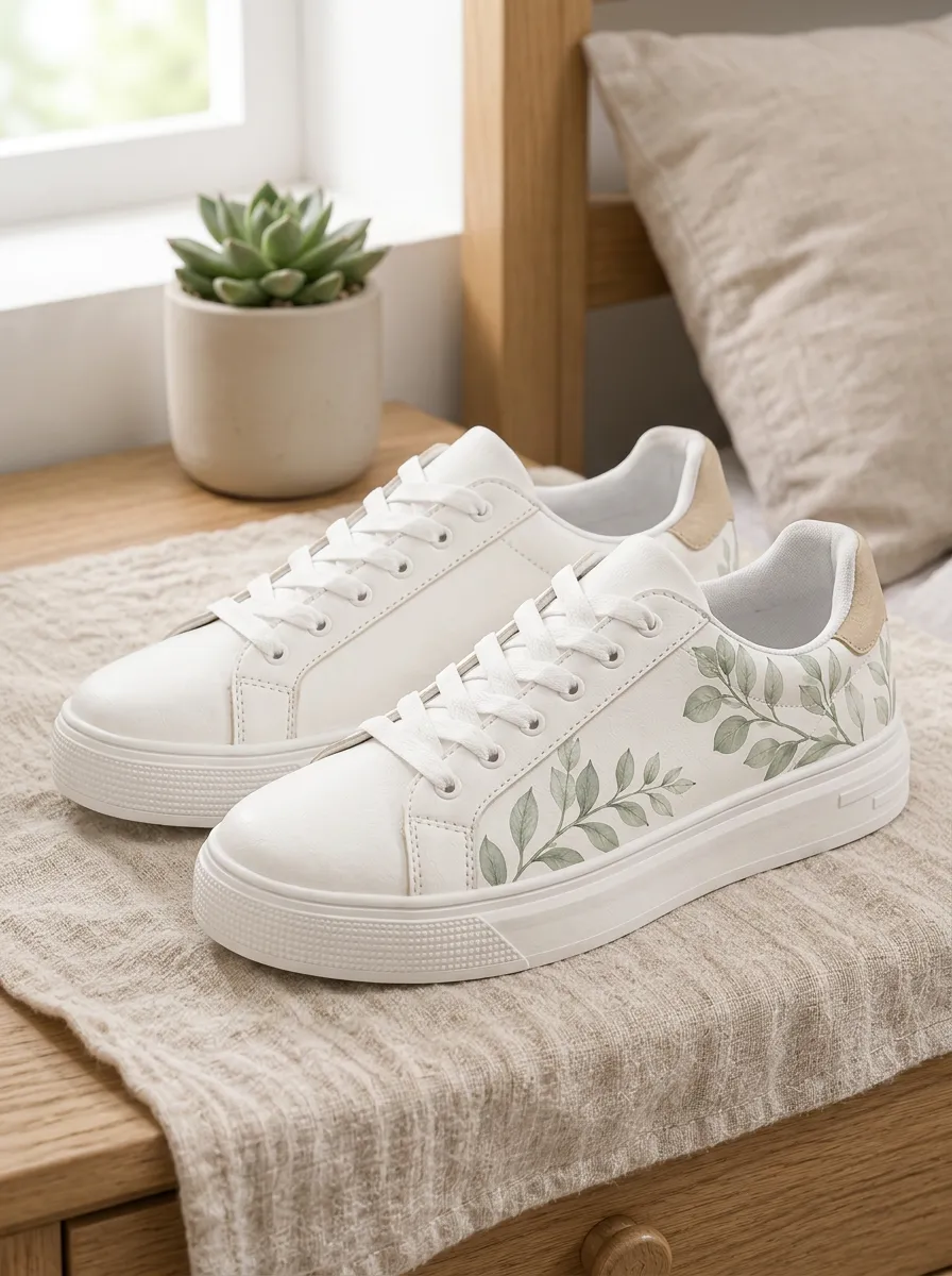 Women's Modern Botanical Lover Leaves Skate Shoes