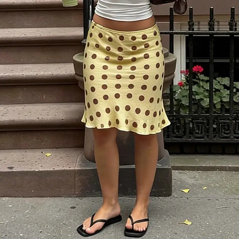 Midi Polka-Dot Skirt