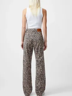 Creative Leopard Print Straight Trousers