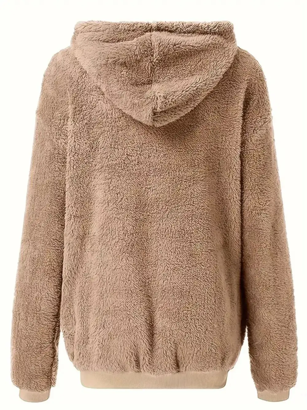 Fleece Zip-up Drawstring Outerwear