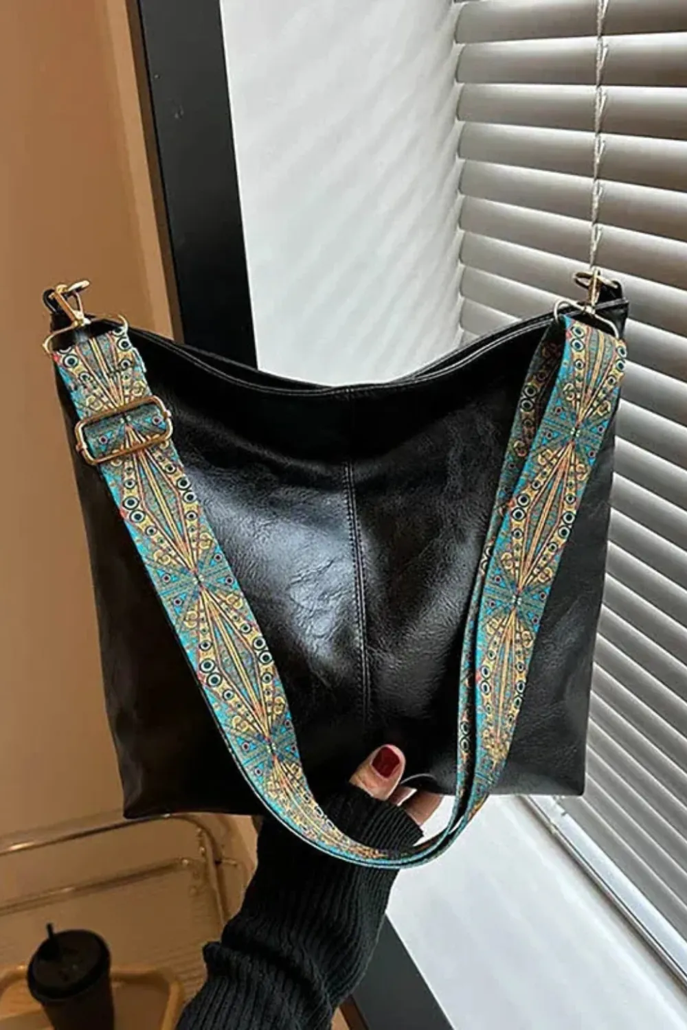 Leather Crossbody Shoulder Bag Adjustable Strap