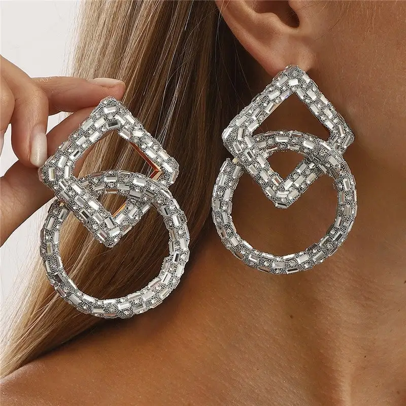 Vintage Round Statement Earrings