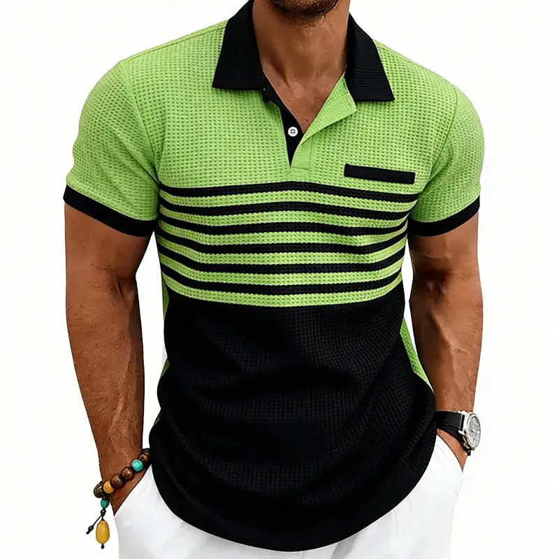 Jacquard Cotton Polo Shirt
