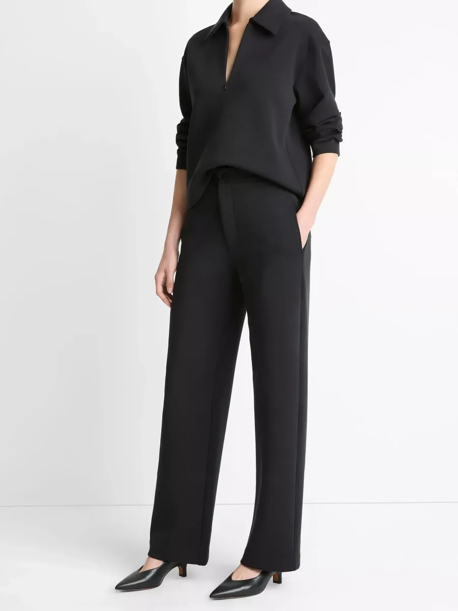 Classic Plain Straight Leg Pants