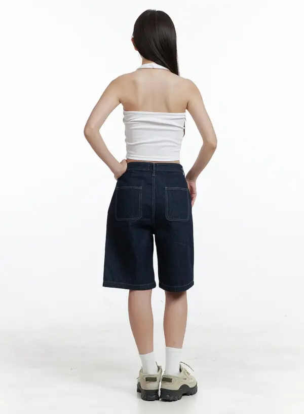Halterneck Crop Tank Top