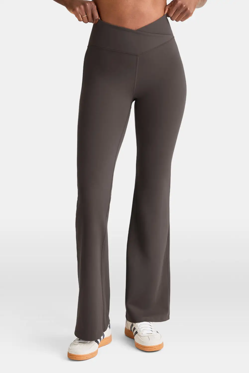 Dynamic Wrap Waist Flared Yoga Leggings