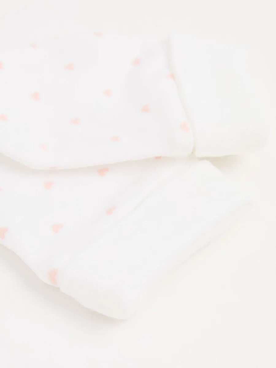 Pink Baby Mittens 4 Pack