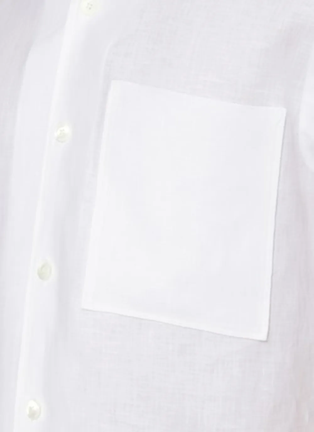 Soft Comfortable Skinny Button White Linen Shirt