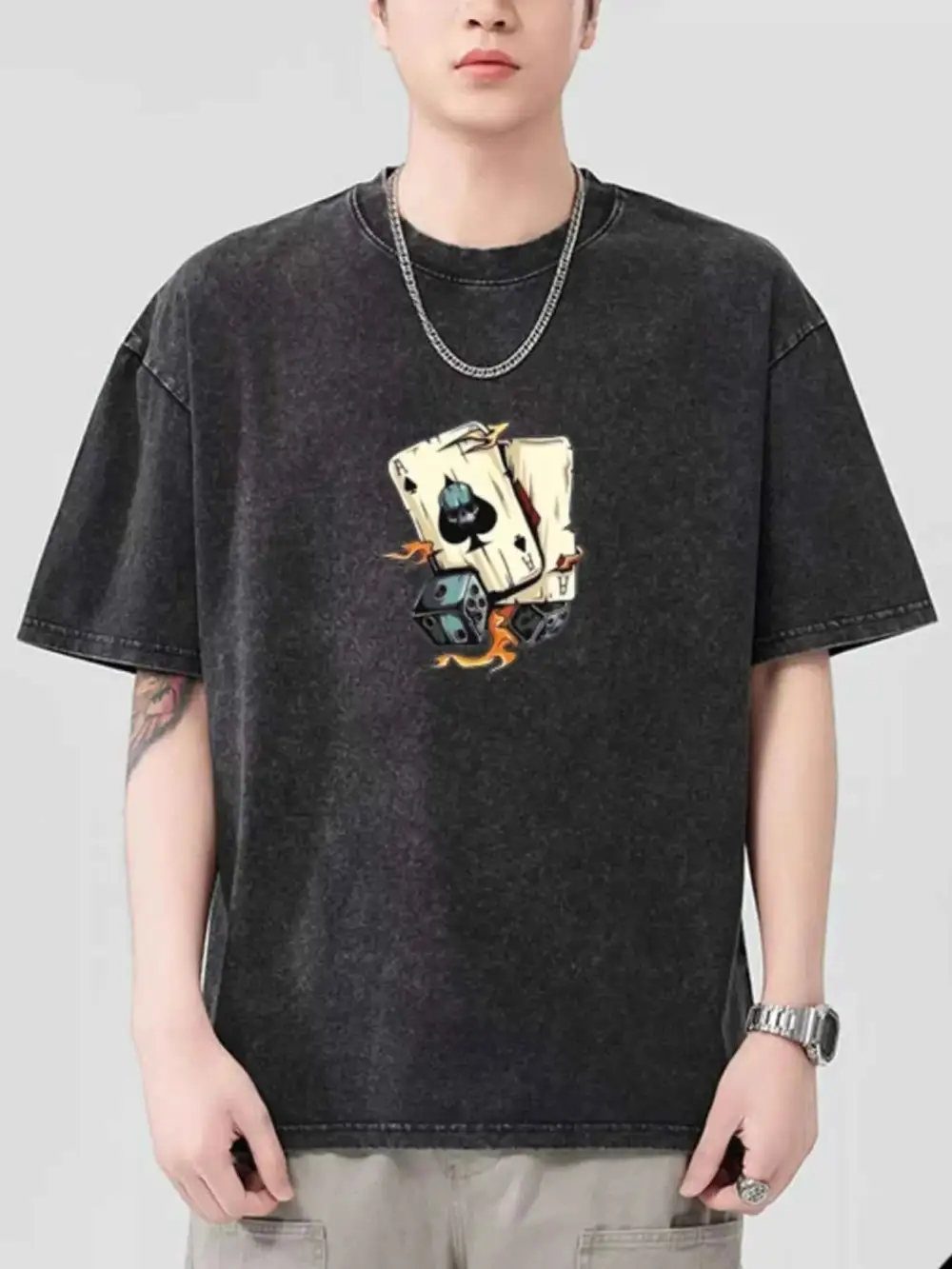 Breathable Graphic Round Neck Short Sleeve T-Shirt