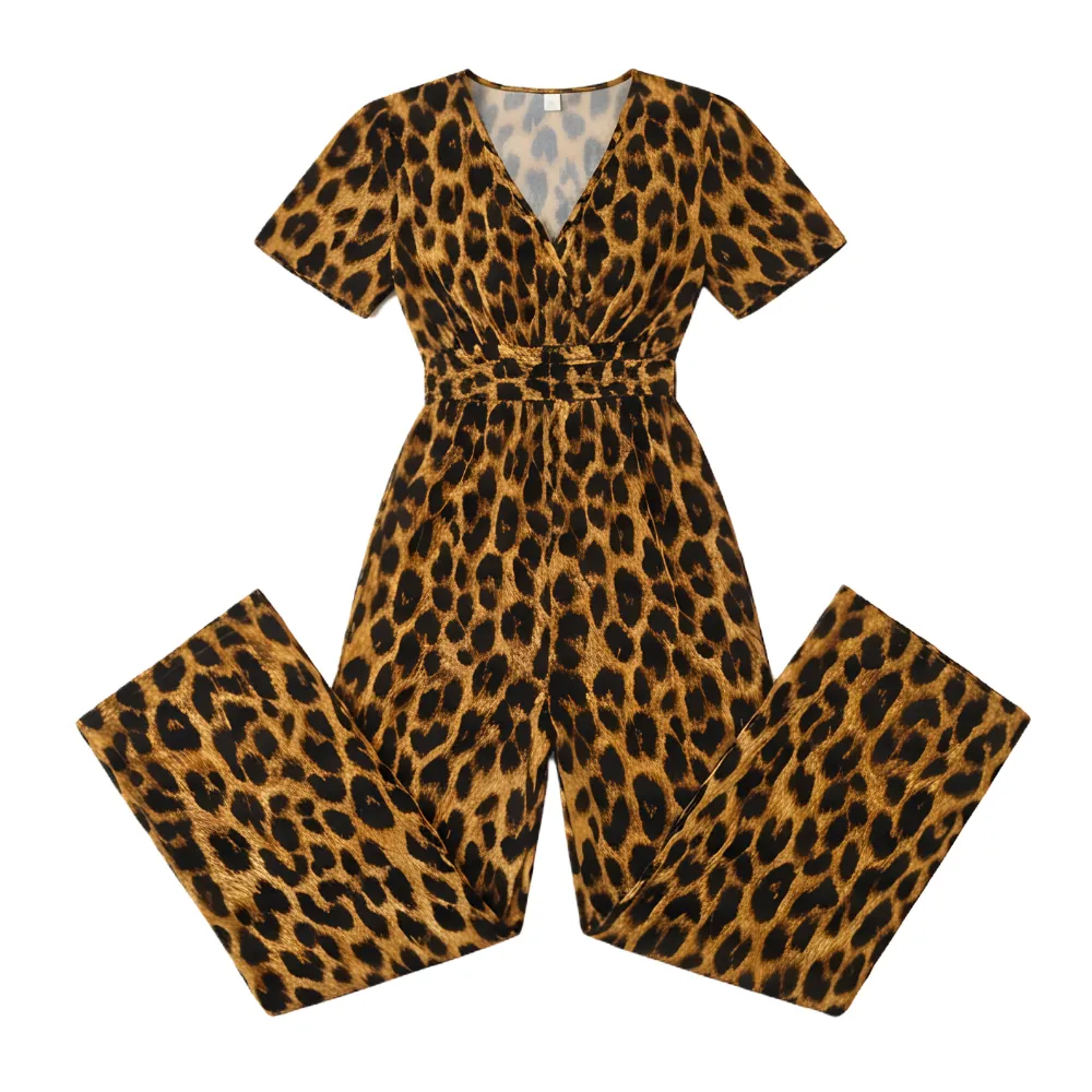 Leopard Print Waist Jumpsuit