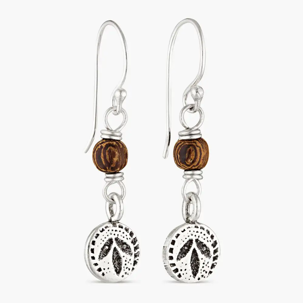 Tropical Sterling Silver Drop Earrings