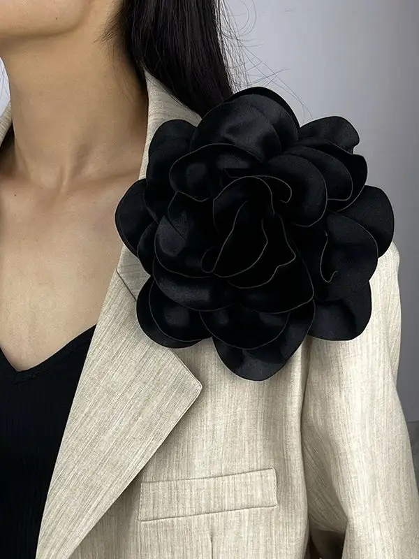 Layered Floral Statement Brooch