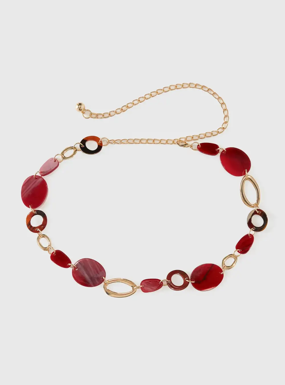 Contoured Beaded Chain Belt