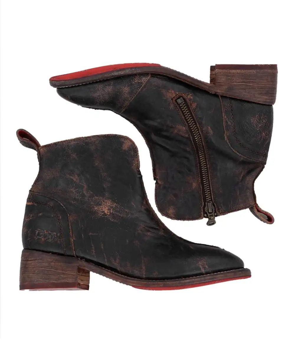 Pull-Tab Refined Ankle Boots