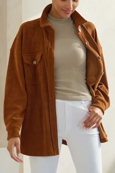 Sable Corduroy Shacket