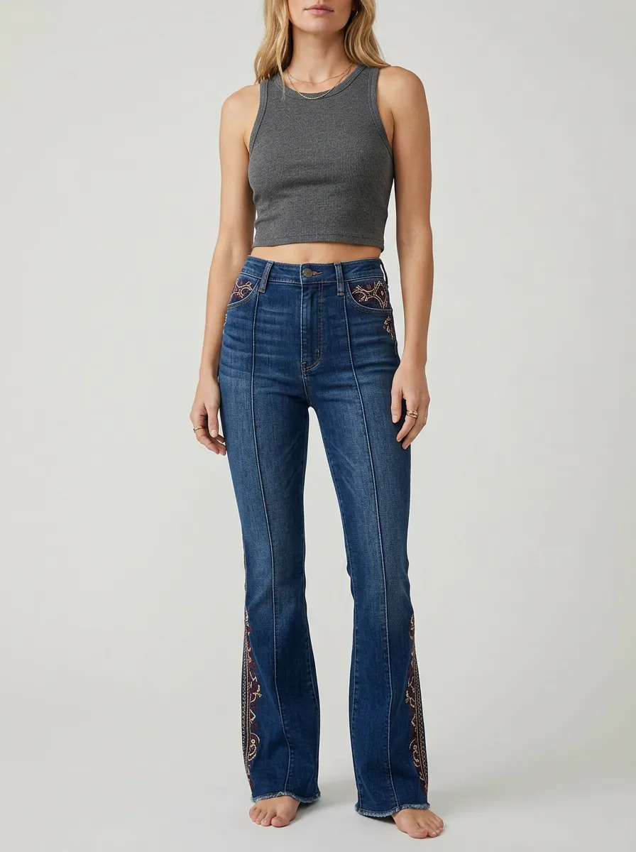 Women's High Waist Casual Denim Jeans