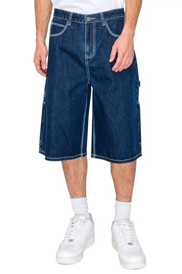 Men's Baggy-Fit Baggy Fit Carpenter Denim Shorts