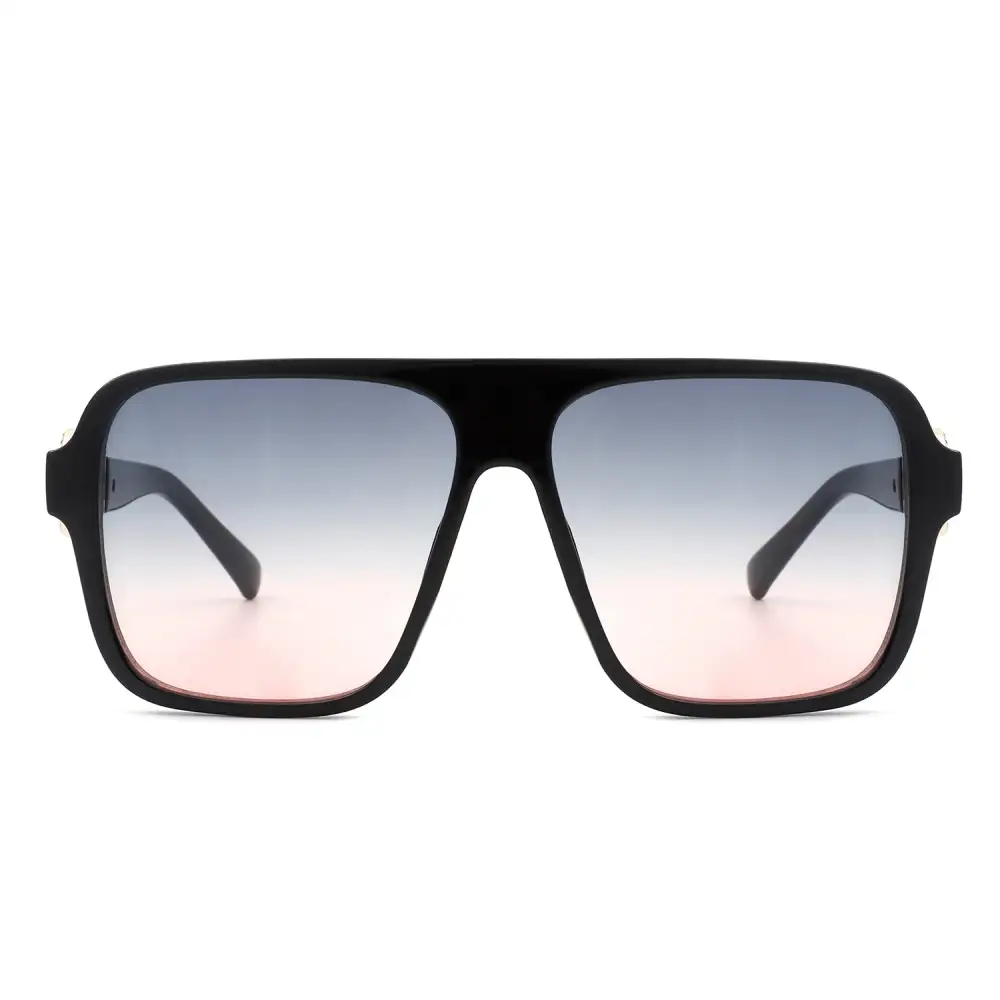 Matte Square Flat Top Frame Sunglasses