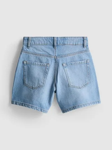 7-15yrs | Diamanté Bow Denim Shorts
