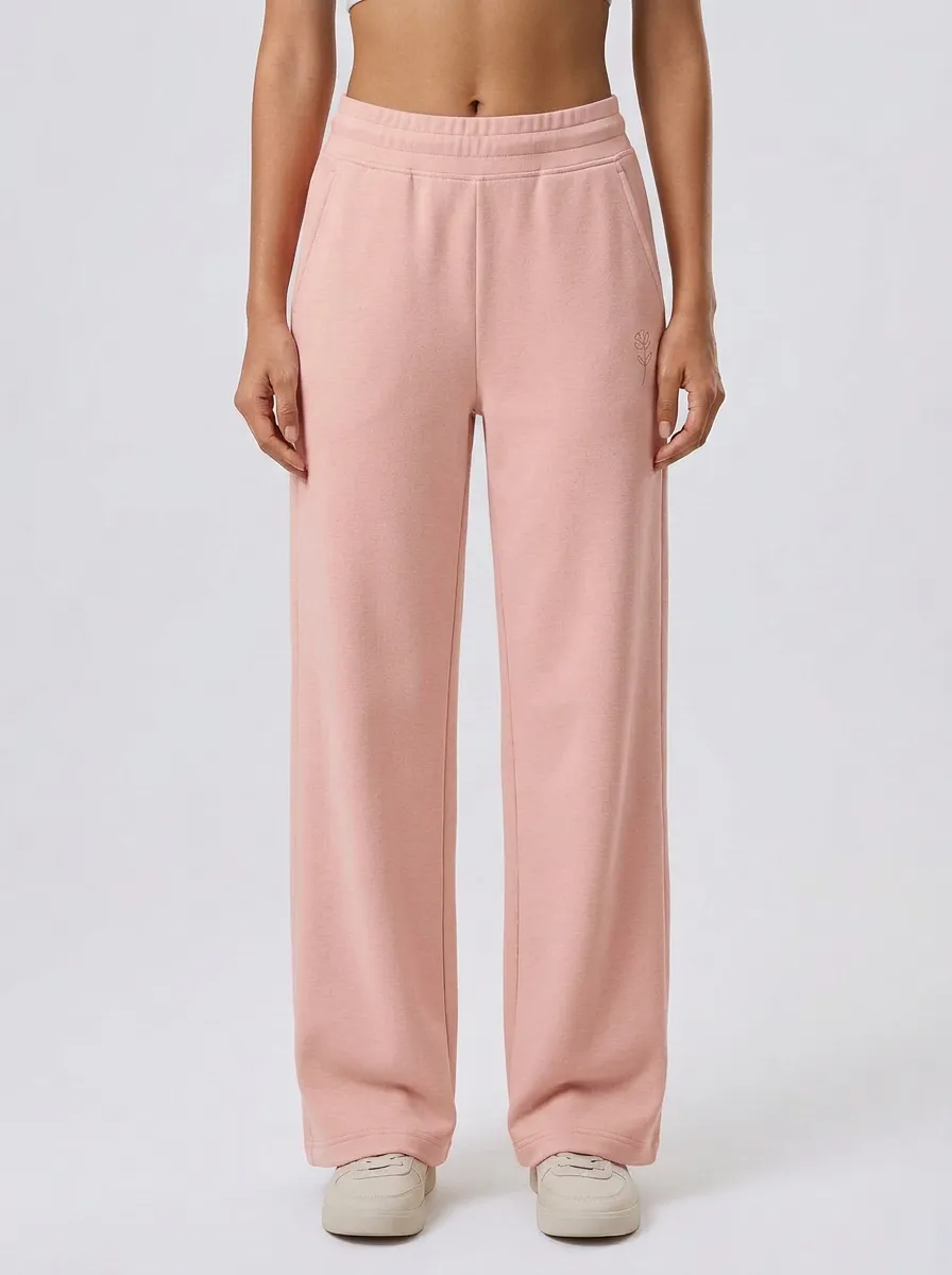 Women's Everyday Minimalist Floral Line Art Printed Sweatpants