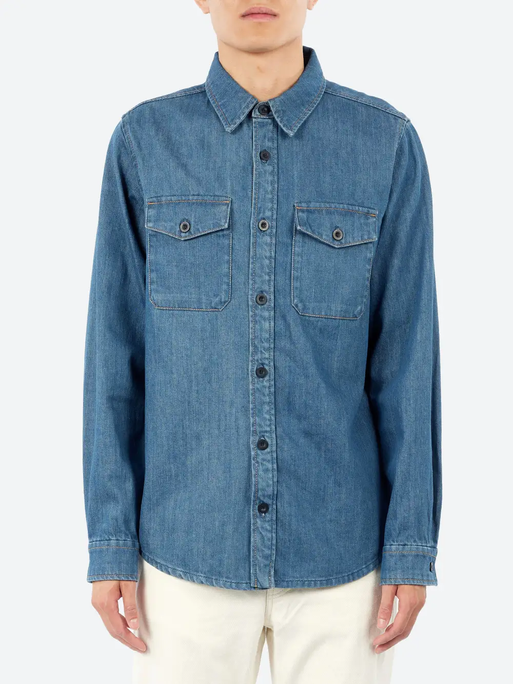 Men's Button Front Chest Pocket Overshirt