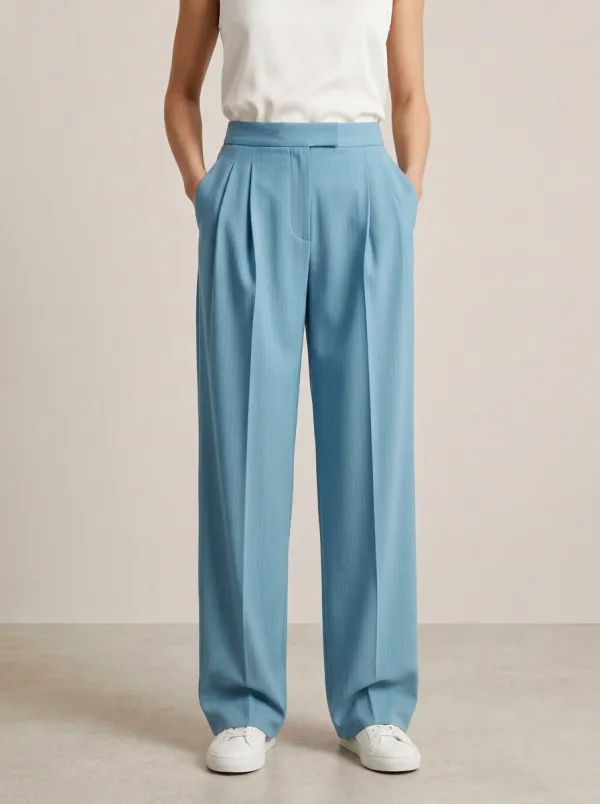 Urban Pinstripe High Rise Wide Leg Pants