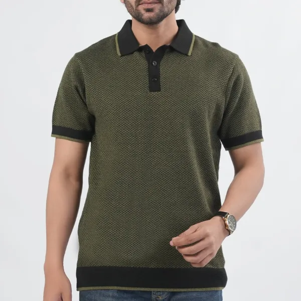 Men's Versatile Regular Fit Polo Collar T-Shirt