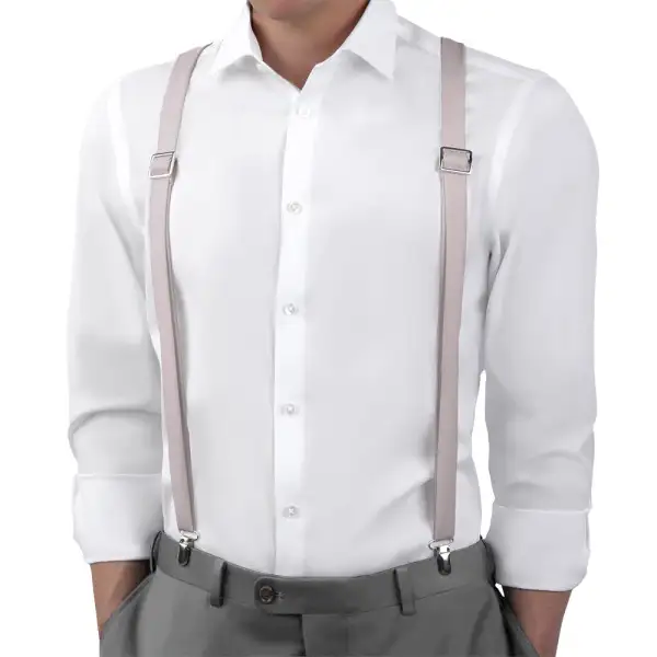 Refined Coordinated Wedding Suspenders