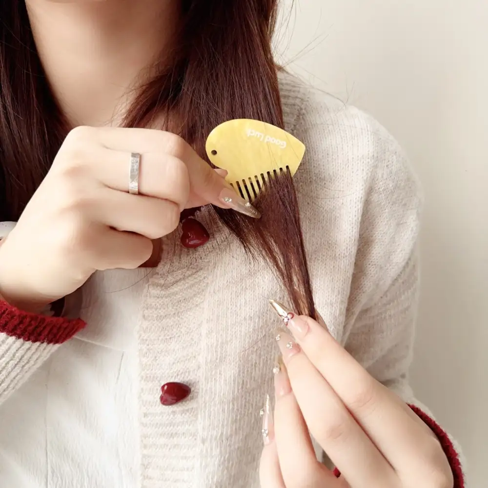 Acrylic Heart Comb Keychain Pendant for Bag Accessory