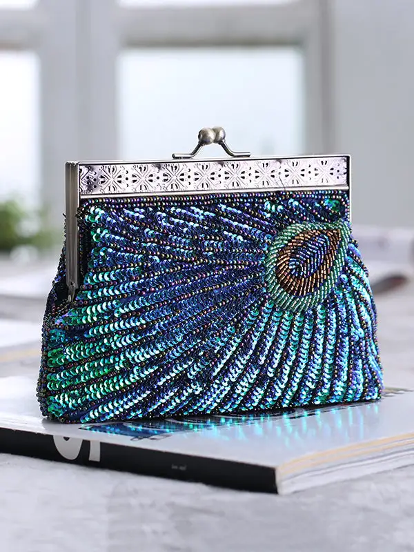 Geometric Sequin Makeup Bag