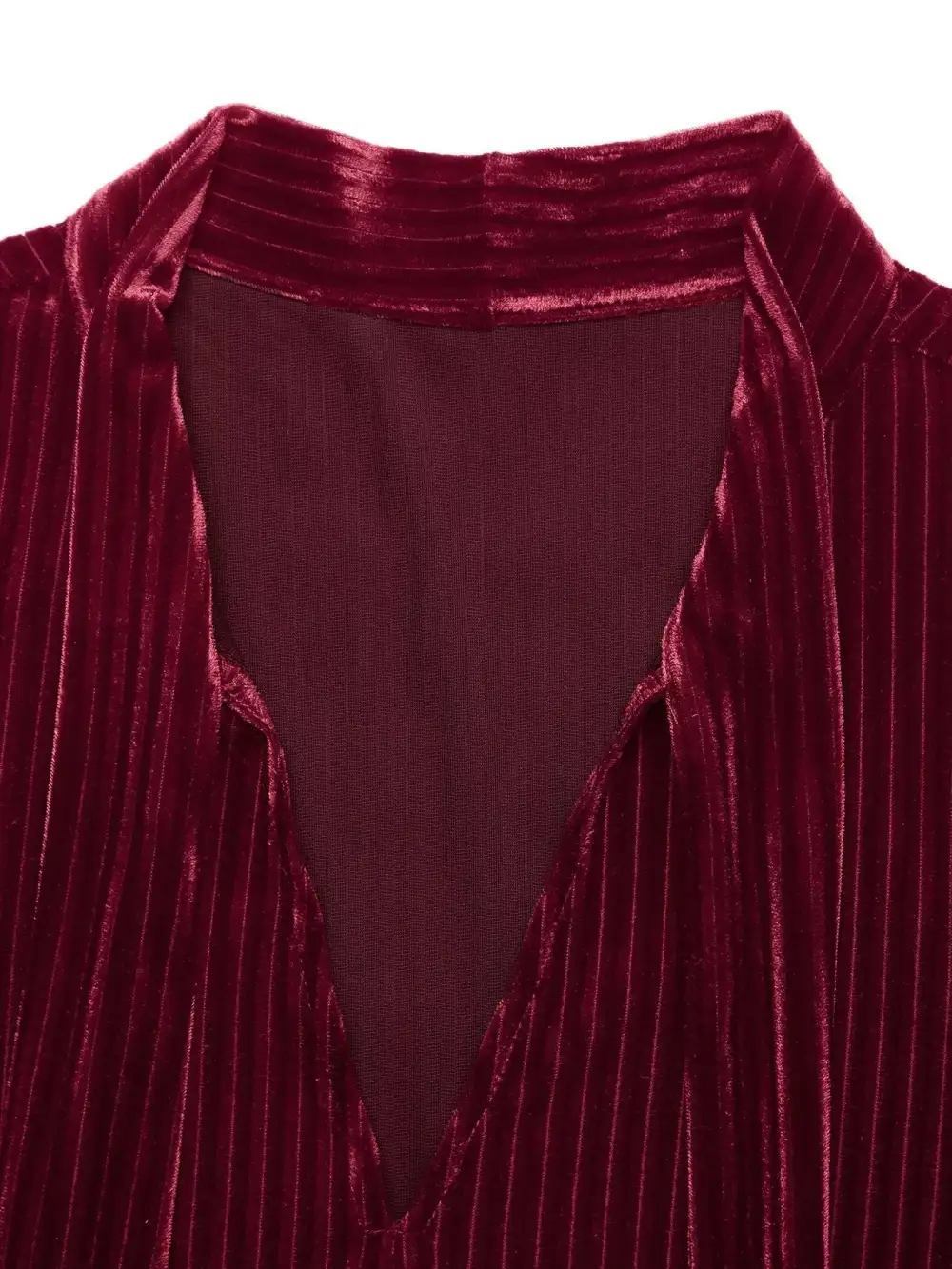 Gathered Detail Velvet Tiered Mini Dress