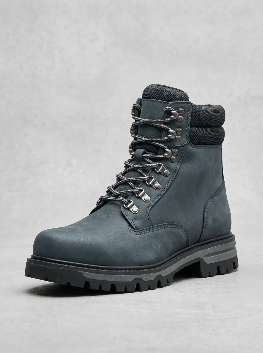 Men's D-Ring Lug-Sole Utility Work Boots