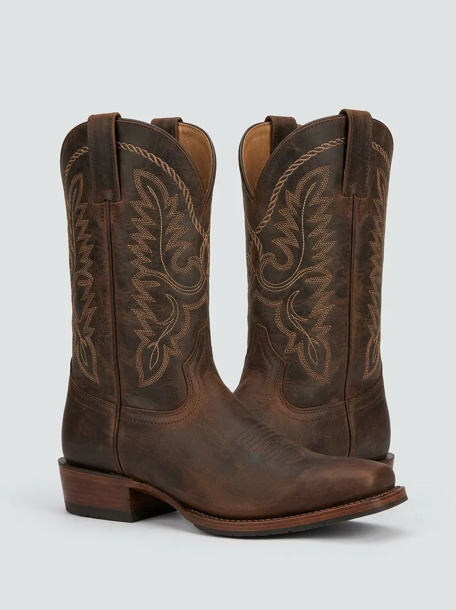 Men's Western Heritage Western Cowboy Embroidered Cowboy Boots