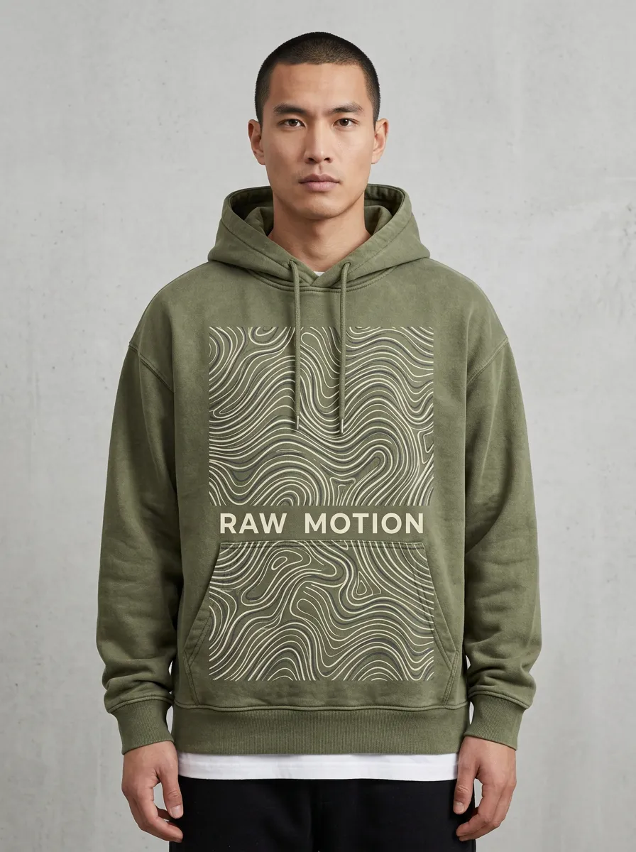 Topographic Abstract Men's Graphic Hoodie