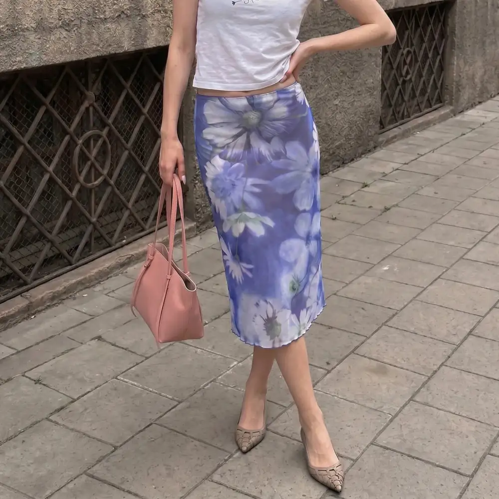 Midi Mesh Skirt