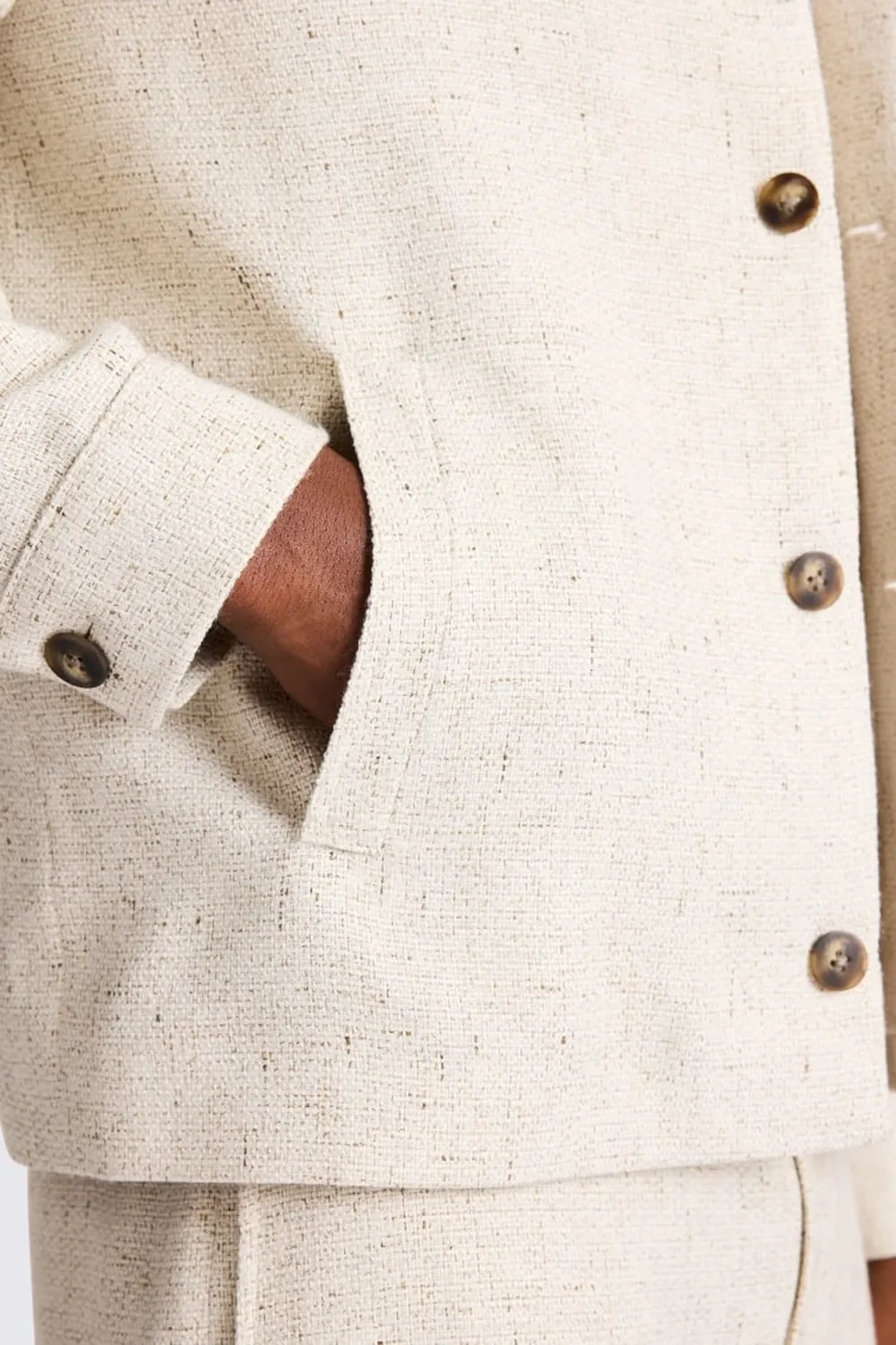 Textured Multi-Functional Men's Outerwear In Neutral Tones