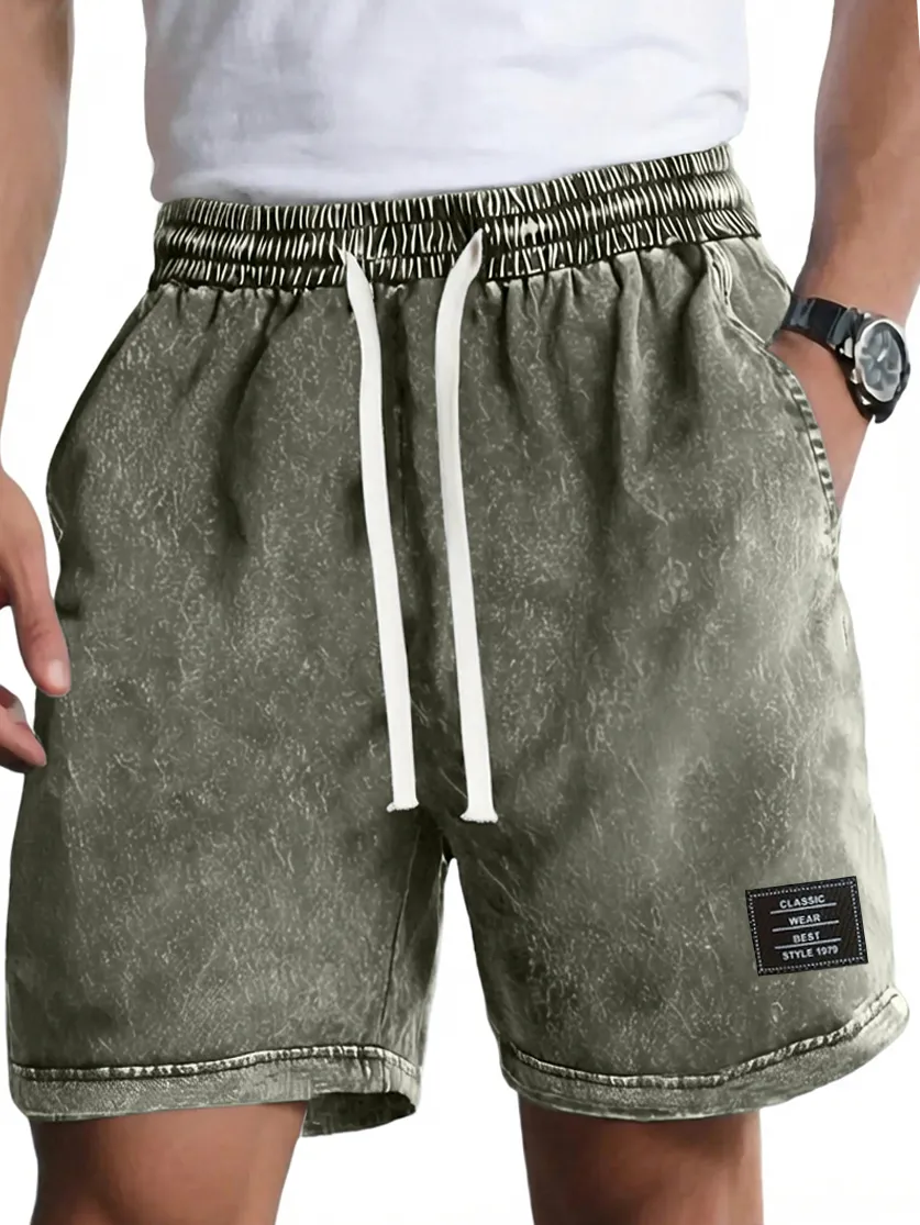 Garment Washed Pocket Shorts