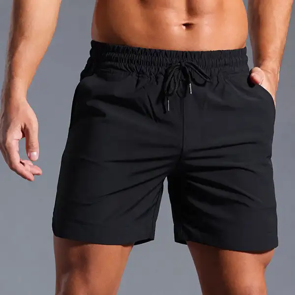 Men's Quick-Dry Mid-Thigh Training Shorts