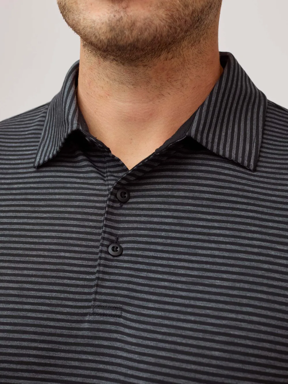 Classic Striped Performance Polo Shirt