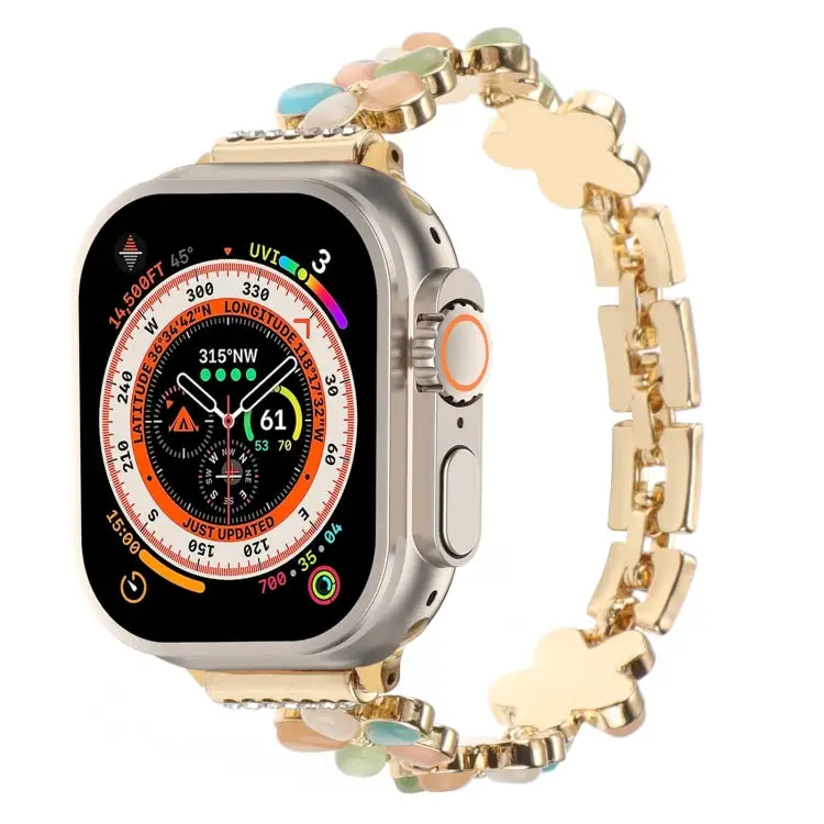 Day-To-Day Floral-Link Zinc Alloy Watch Wrist Strap